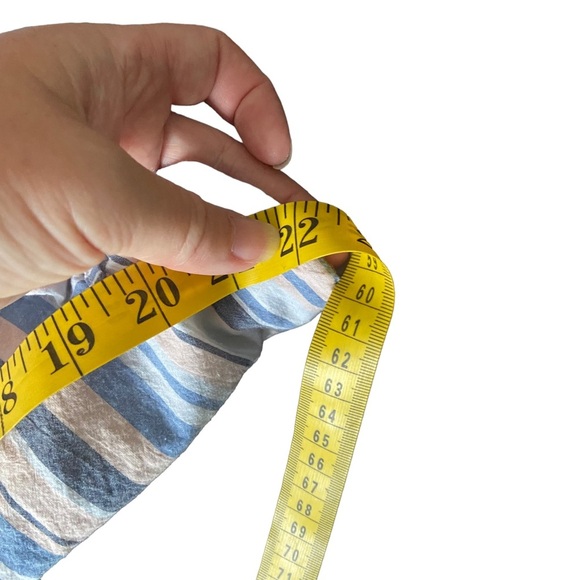 Lucky Brand Flutter Ruffle Short Sleeve Stripped Top - Size Large - Picture 7 of 7